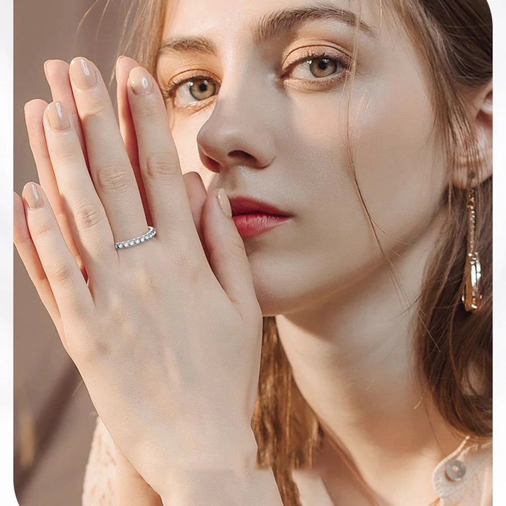 Anel de Prata 925 com Moissanite Eternal Grace | Atelier Moissan