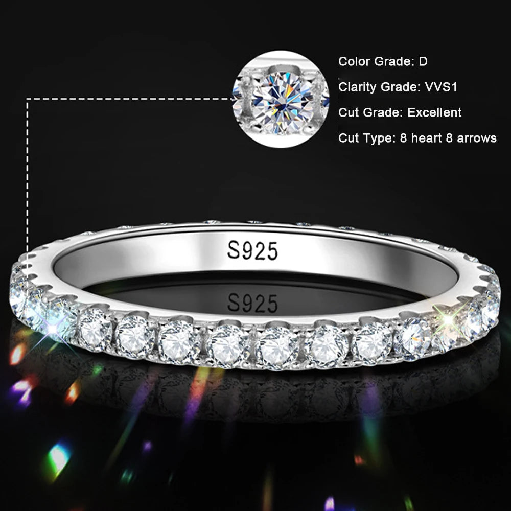 Anel de Prata 925 com Moissanite Eternal Grace | Atelier Moissan
