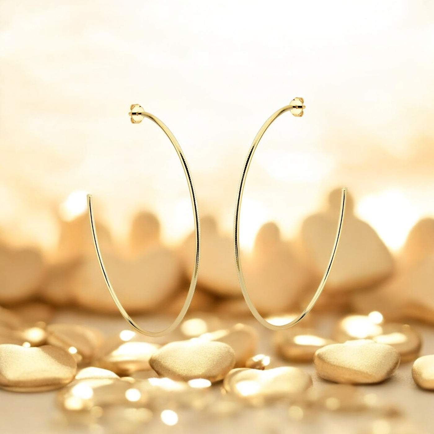 Brinco Argola GG Aberta Folheado a Ouro 18K – Leve e Impactante