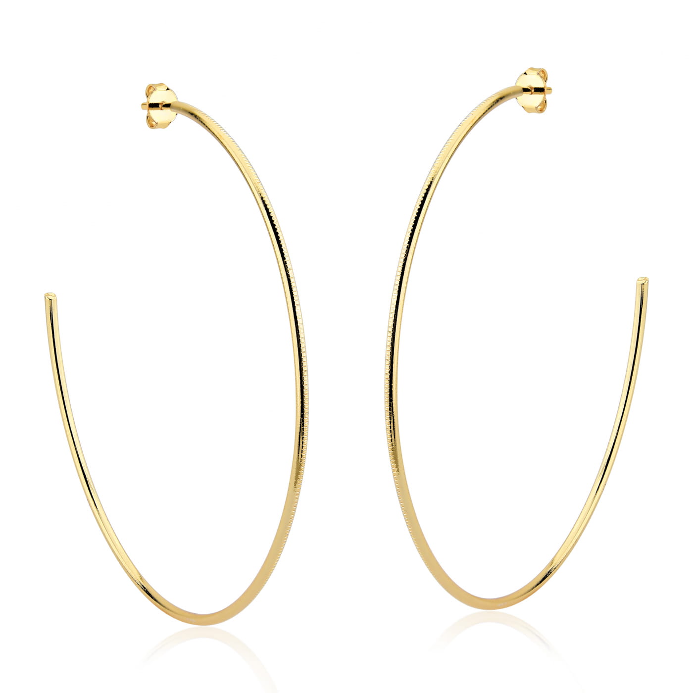 Brinco Argola GG Aberta Folheado a Ouro 18K – Leve e Impactante