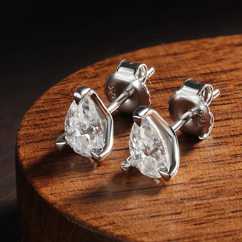Brincos Moissanite Gota | Atelier Moissan
