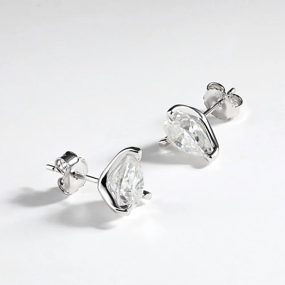 Brincos Moissanite Gota | Atelier Moissan