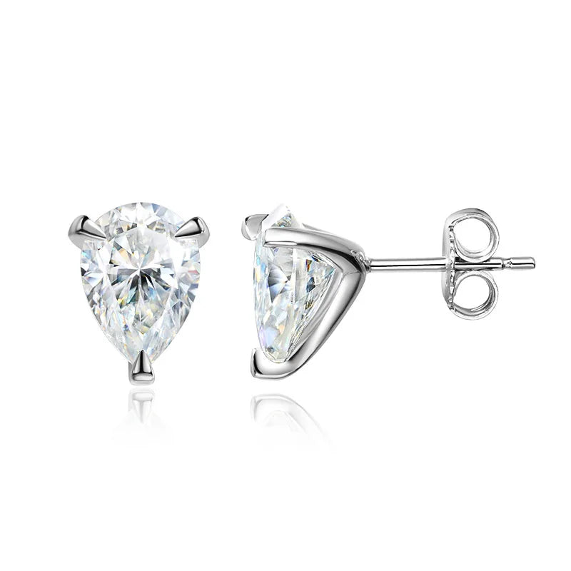 Brincos Moissanite Gota | Atelier Moissan
