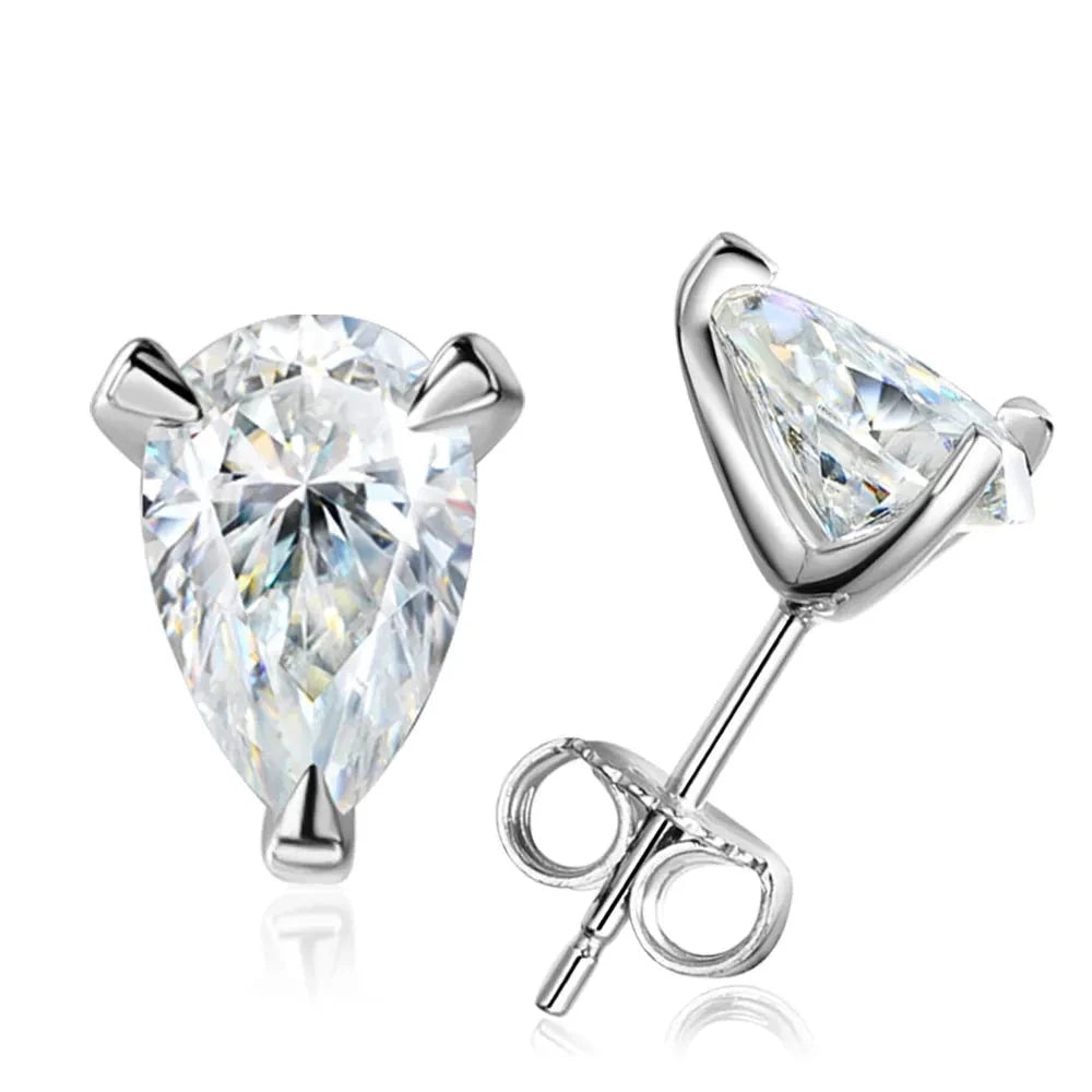 Brincos Moissanite Gota | Atelier Moissan