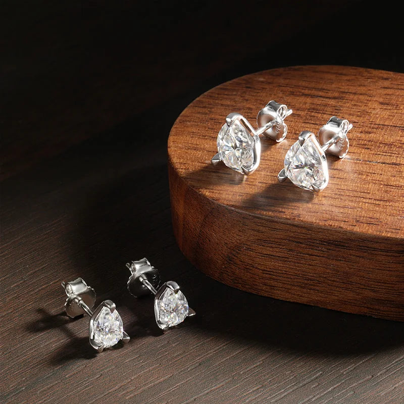 Brincos Moissanite Gota | Atelier Moissan