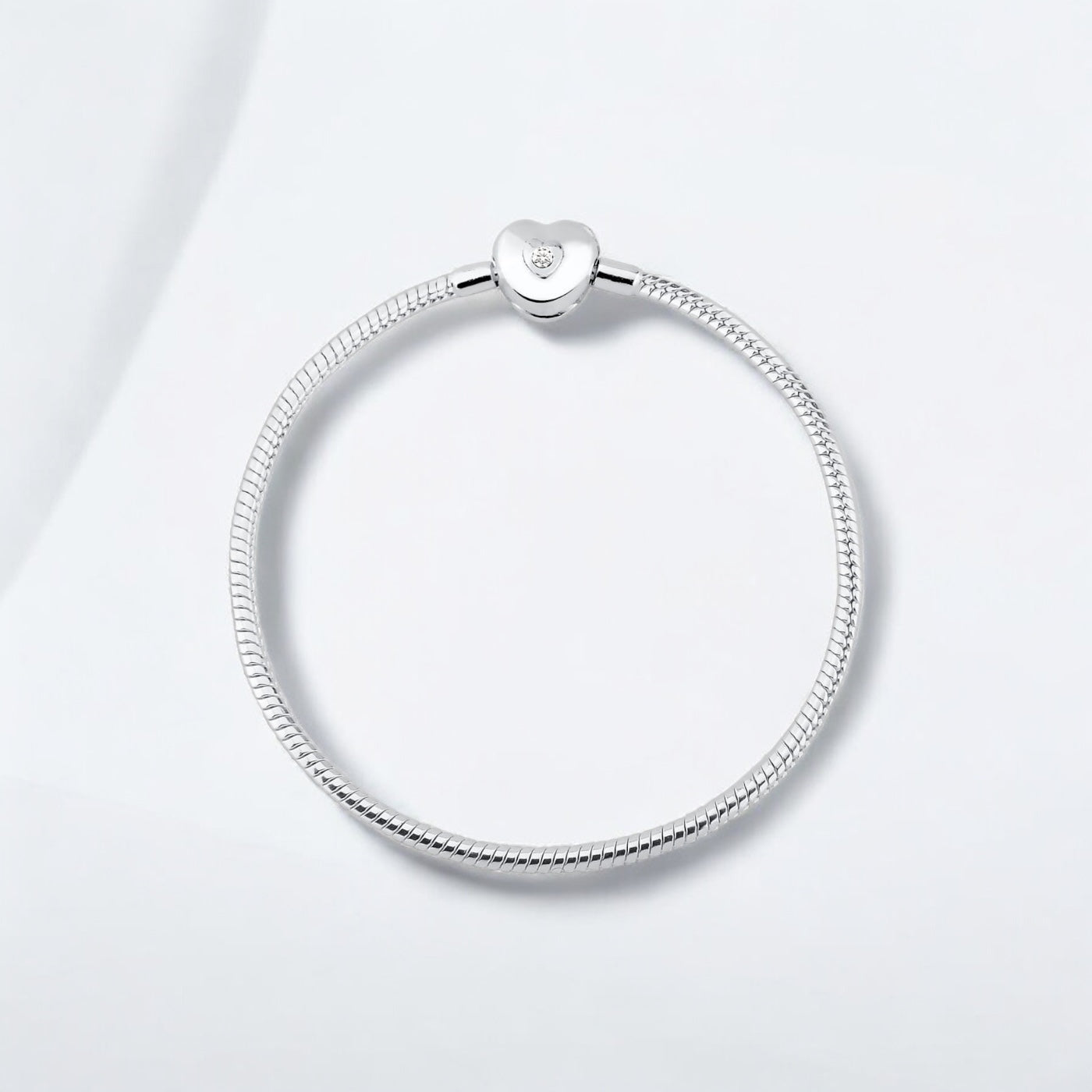 Pulseira Infini Coração com Zircônia em Prata 925 – Tamanho 16cm