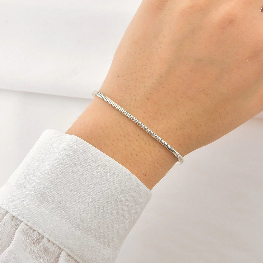 Pulseira Lacraia Prata 925 2,6mm Fina e Sofisticada