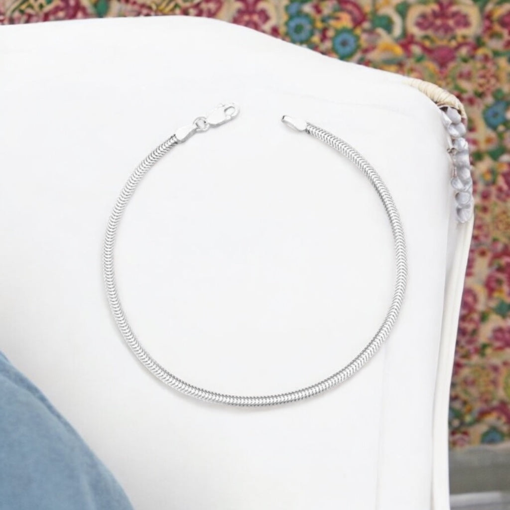 Pulseira Lacraia Prata 925 2,6mm Fina e Sofisticada