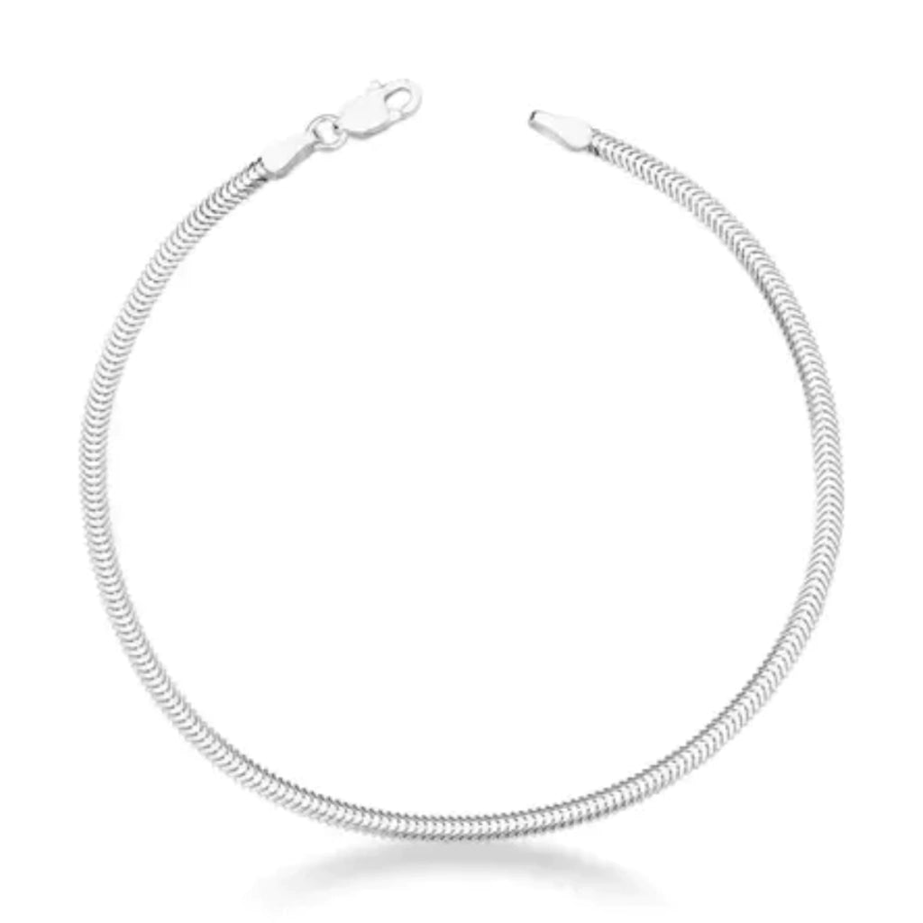 Pulseira Lacraia Prata 925 2,6mm Fina e Sofisticada