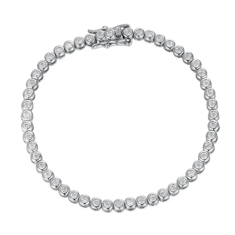 Riviera de Prata 925 com Moissanite Sparkle Elegance | Atelier Moissan