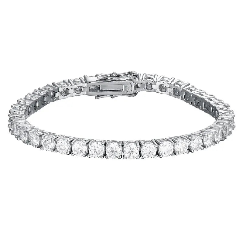 Riviera de Prata 925 com Moissanite Sparkle Elegance | Atelier Moissan