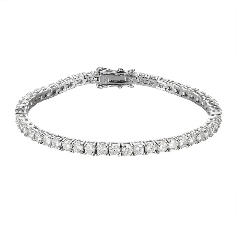 Riviera de Prata 925 com Moissanite Sparkle Elegance | Atelier Moissan