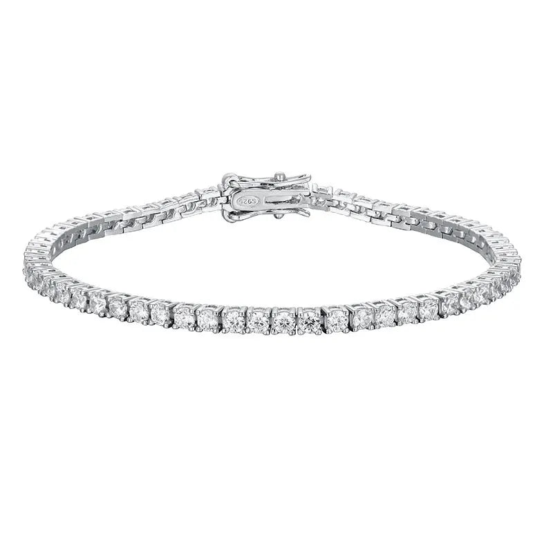 Riviera de Prata 925 com Moissanite Sparkle Elegance | Atelier Moissan