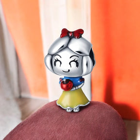 Berloque Branca de Neve com Detalhes em Esmalte Prata 925