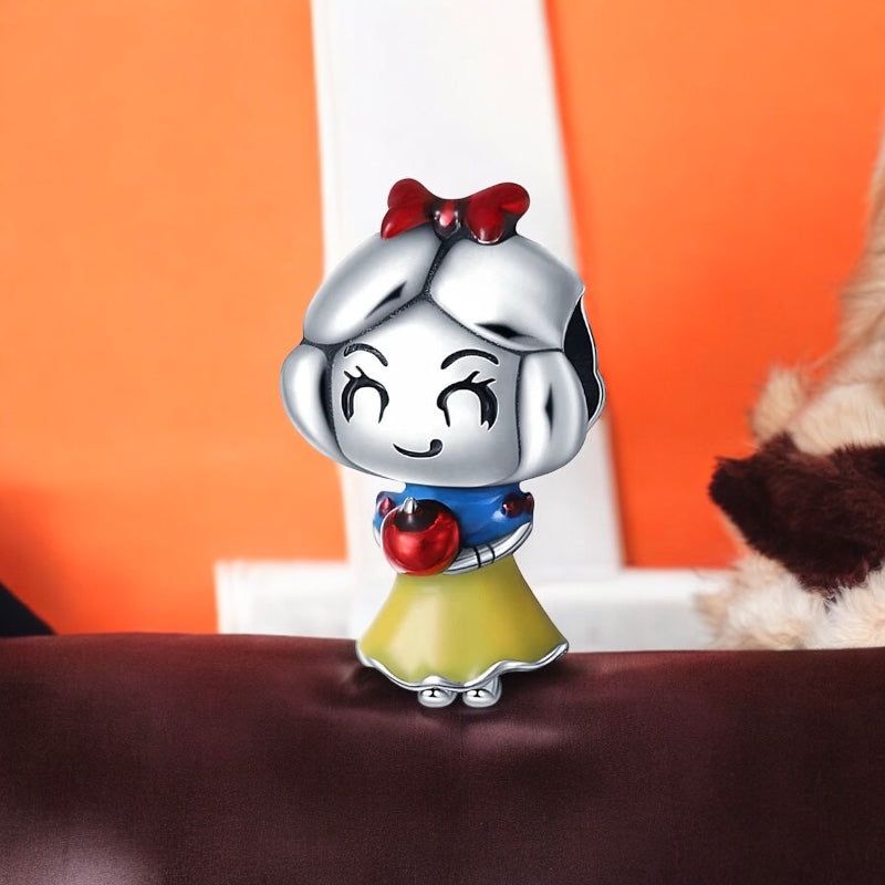 Berloque Branca de Neve com Detalhes em Esmalte Prata 925