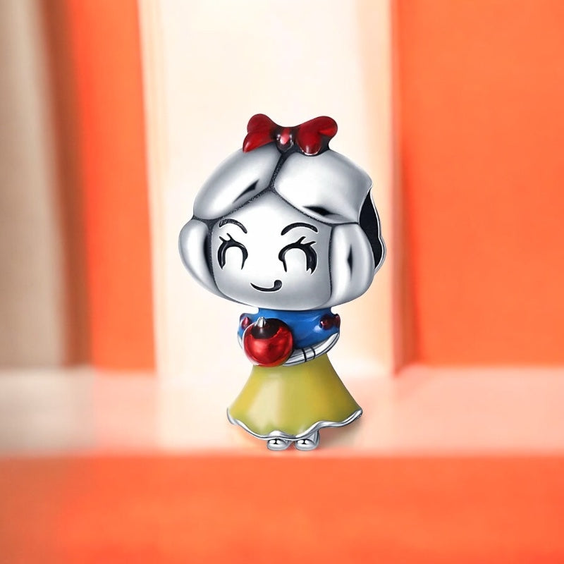 Berloque Branca de Neve com Detalhes em Esmalte Prata 925