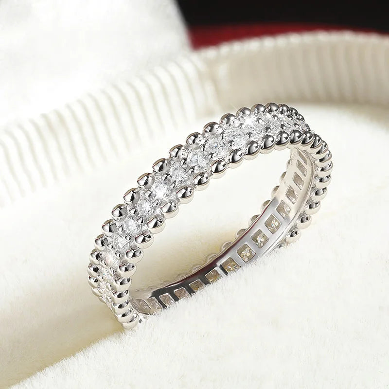 Aliança Moissanite Stackable Full Eternity