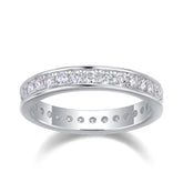 Anel Eternity de Prata 925 com Moissanite Eternal Grace | Atelier Moissan