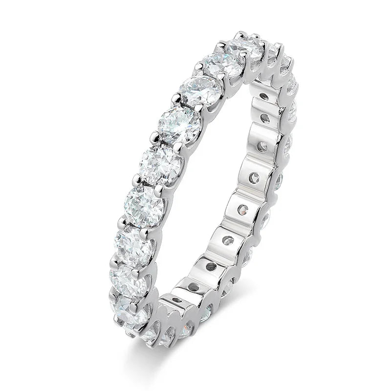 Anel Eternity de Prata 925 com Moissanite Infinite Glow | Atelier Mois…


