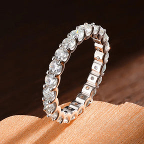 Anel Eternity de Prata 925 com Moissanite Infinite Glow | Atelier Moissan2