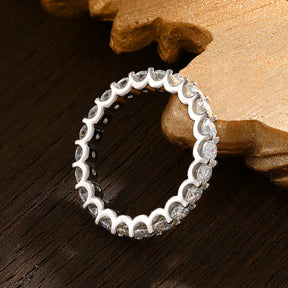 Anel Eternity de Prata 925 com Moissanite Infinite Glow | Atelier Moissan2