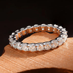 Anel Eternity de Prata 925 com Moissanite Infinite Glow | Atelier Moissan2