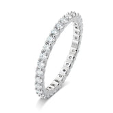 Anel Eternity de Prata 925 com Moissanite Infinite Glow | Atelier Moissan2
