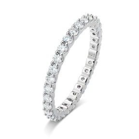 Anel Eternity de Prata 925 com Moissanite Infinite Glow | Atelier Moissan2