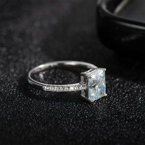 Anel Radiant Moissanite
