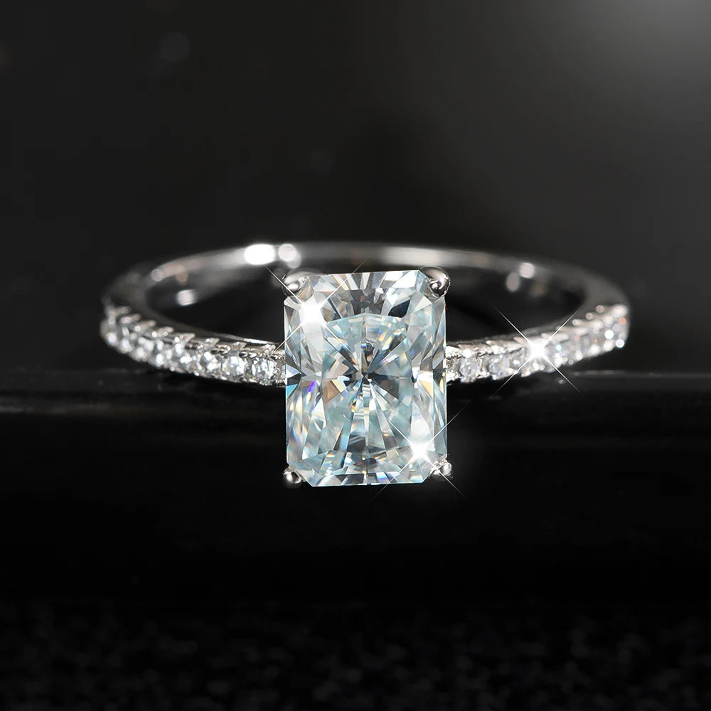 Anel Radiant Moissanite