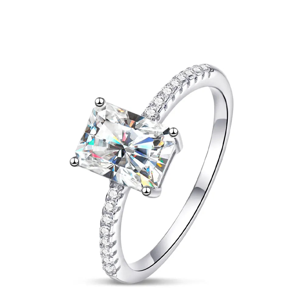 Anel Radiant Moissanite