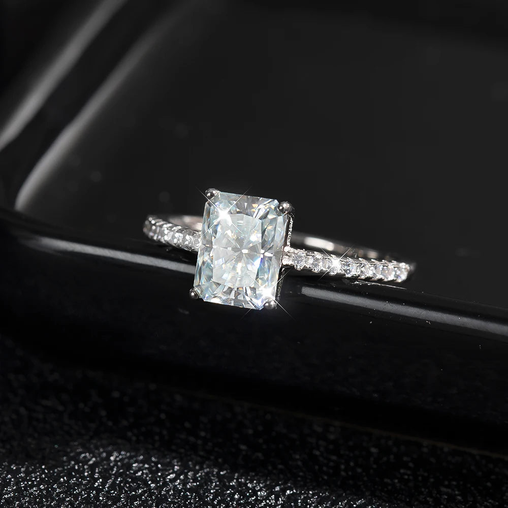 Anel Radiant Moissanite