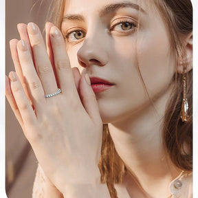 Anel de Prata 925 com Moissanite Eternal Grace | Atelier Moissan

