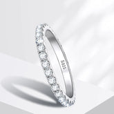Anel de Prata 925 com Moissanite Eternal Grace | Atelier Moissan

