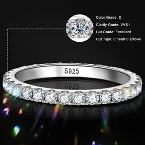 Anel de Prata 925 com Moissanite Eternal Grace | Atelier Moissan

