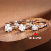 Anel de Prata 925 com Moissanite Redondo Eternal Spark | Atelier Moissan