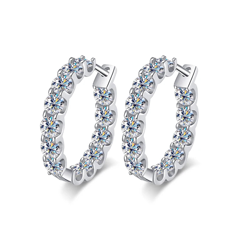 Argolas de Prata 925 com Moissanite Brilliance | Atelier Moissan