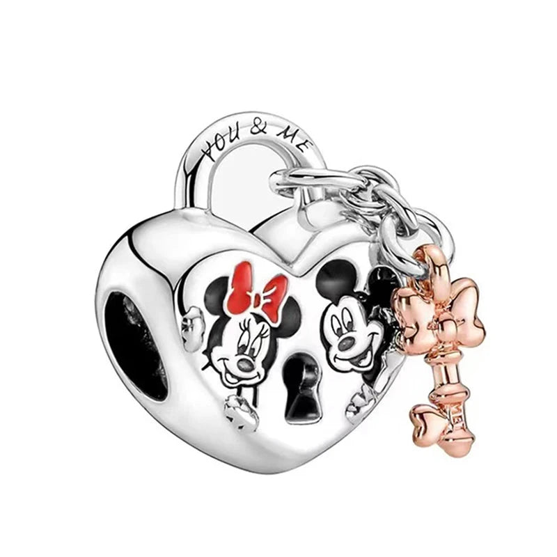 Berloque Cadeado do Amor Mickey e Minnie