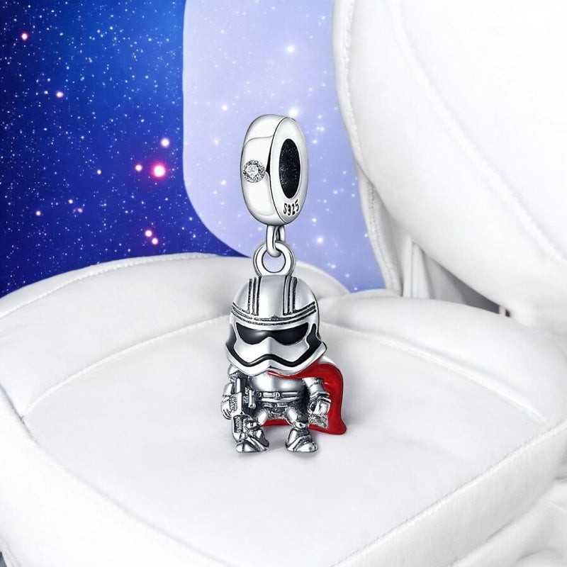 Berloque Stormtrooper com Detalhes Esmaltados em Prata 925