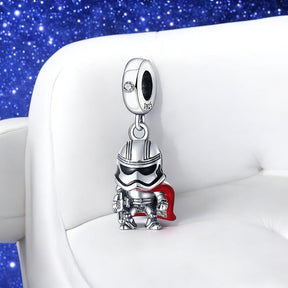 Berloque Stormtrooper com Detalhes Esmaltados em Prata 925