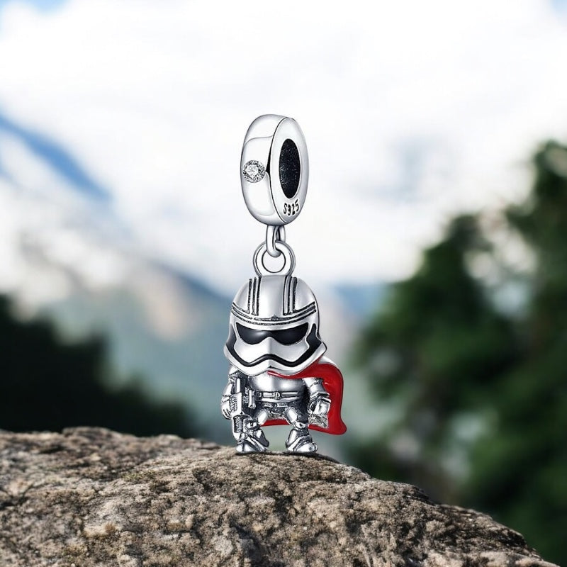 Berloque Stormtrooper com Detalhes Esmaltados em Prata 925