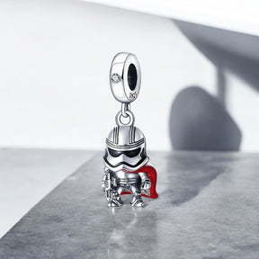 Berloque Stormtrooper com Detalhes Esmaltados em Prata 925