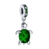 Berloque Tartaruga Verde em Prata 925
