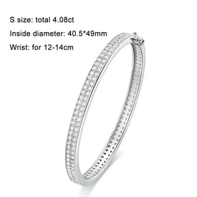 Bracelete Elegância de Prata 925 com Moissanites Classic Radiance | Atelier Moissan