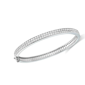 Bracelete Elegância de Prata 925 com Moissanites Classic Radiance | Atelier Moissan