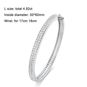 Bracelete Elegância de Prata 925 com Moissanites Classic Radiance | Atelier Moissan