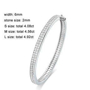 Bracelete Elegância de Prata 925 com Moissanites Classic Radiance | Atelier Moissan