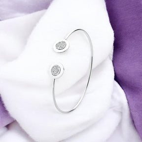 Bracelete Minimalista Cravejado em Prata 925 com Micro Zircônias