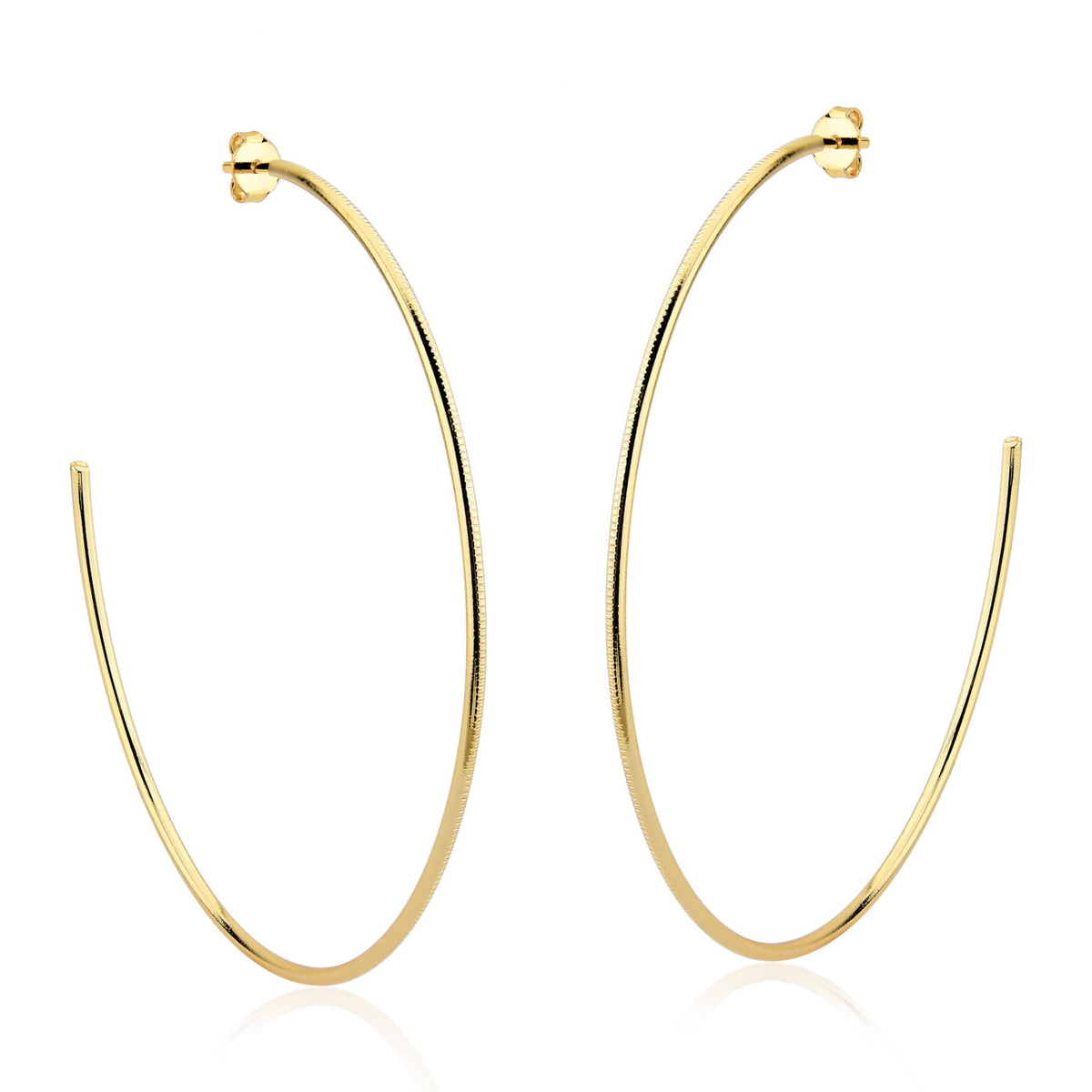 Brinco Argola GG Aberta Folheado a Ouro 18K – Leve e Impactante