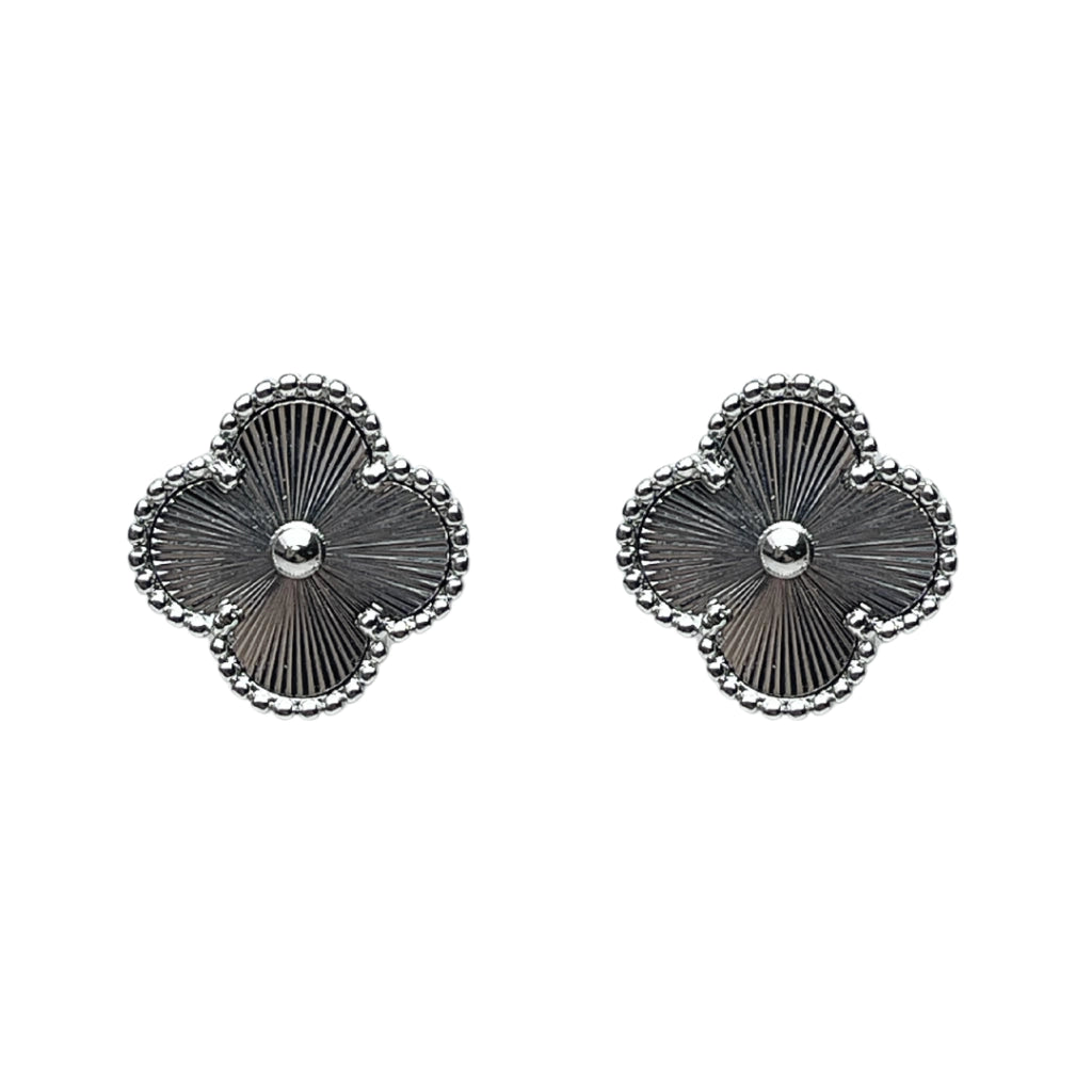 Brinco Inspiração Trevo Detalhado Prata 925